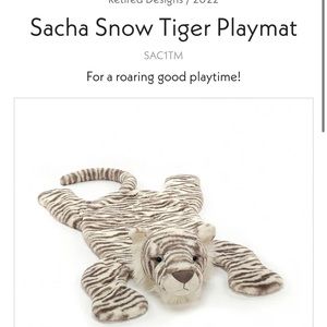 Sacha Snow Tiger Playmat Rug Jellycat